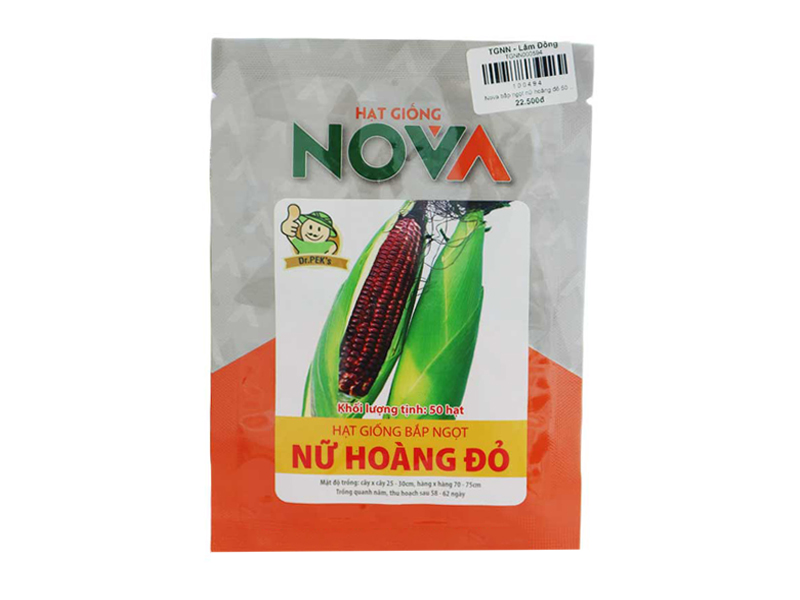 Hạt Giống Bắp (Ngô) Nữ Hoàng Đỏ - Giống F1, Nhập Khẩu Chính Hãng, Đảm Bảo Chất Lượng - Gói 50 hạt