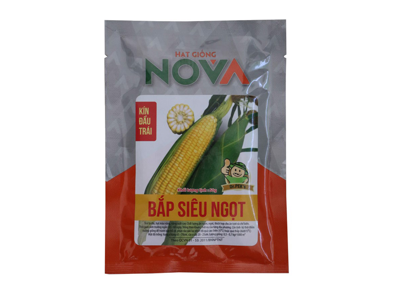 Hạt Giống Bắp Siêu Ngọt Nova - Kín đầu trái - Dr.Pek's